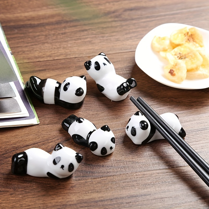 Ceramic Chopstick Rack Creative Chopstick Rack Kawaii Panda - Temu