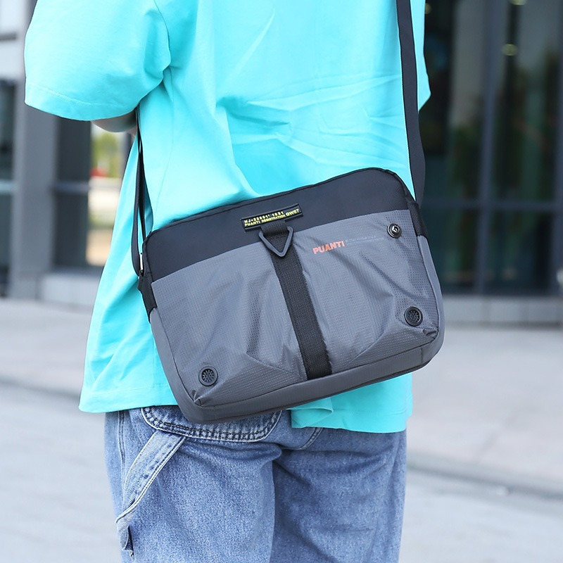 Leisure And Simple, Large Capacity, Solid Color Waterproof Nylon Cloth  Single Shoulder Crossbody Bag Sling Bag Messenger Bag
