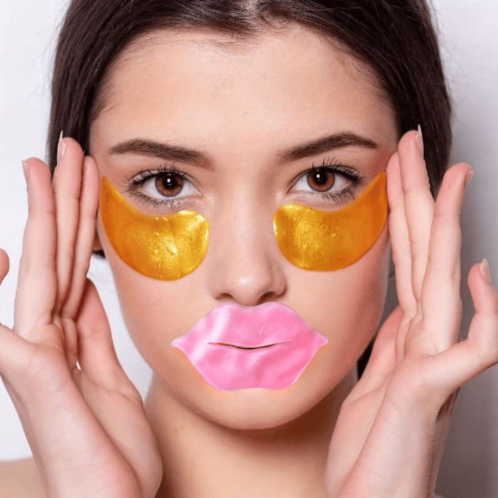 Lip Masks Eye Mask Eye Patches 24k Golden Eye Mask Temu