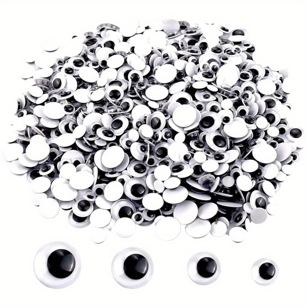 12 Pieces Large Wiggle Googly Eyes 2 Inch 3 Inch 4 Inch 5 Inch Self  Adhesive Black White Plastic Giant Wiggle Googly Eyes for DIY Crafts and  Home