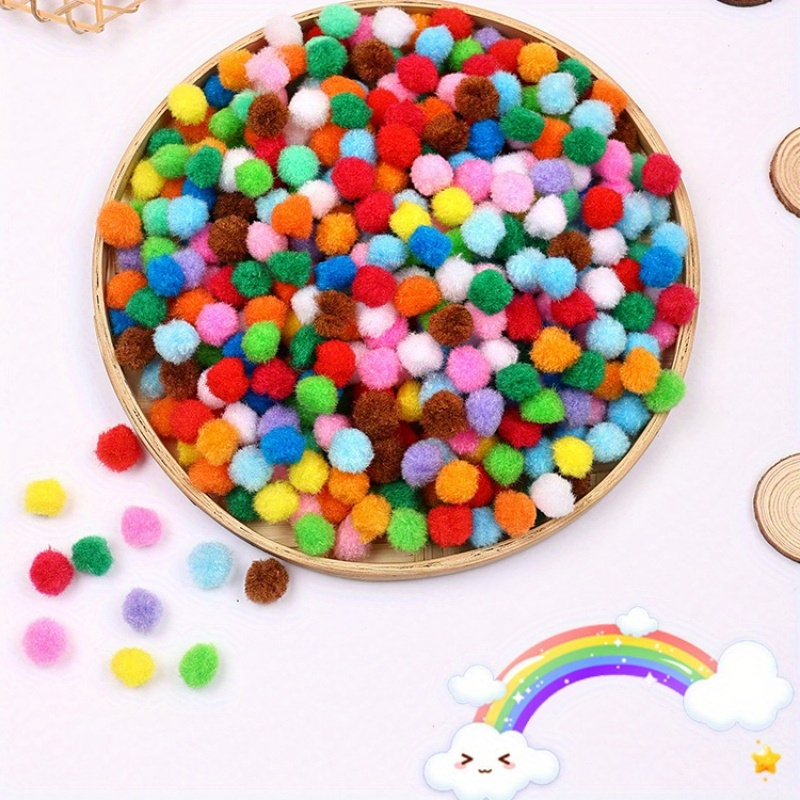 Mixed Color High Elastic Color Small Fur Balls Pom pom - Temu