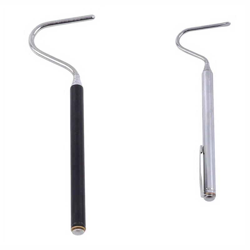 2Pcs Extensible Stainless Steel Snake Hook Retractable Reptile