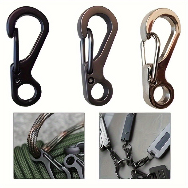 2 5pcs Multi Purpose Spring Buckle Keychain Double Snap Hook Small  Carabiner For Hiking And Camping - Sports & Outdoors - Temu Australia