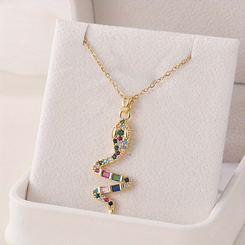 Cute deals snake necklace