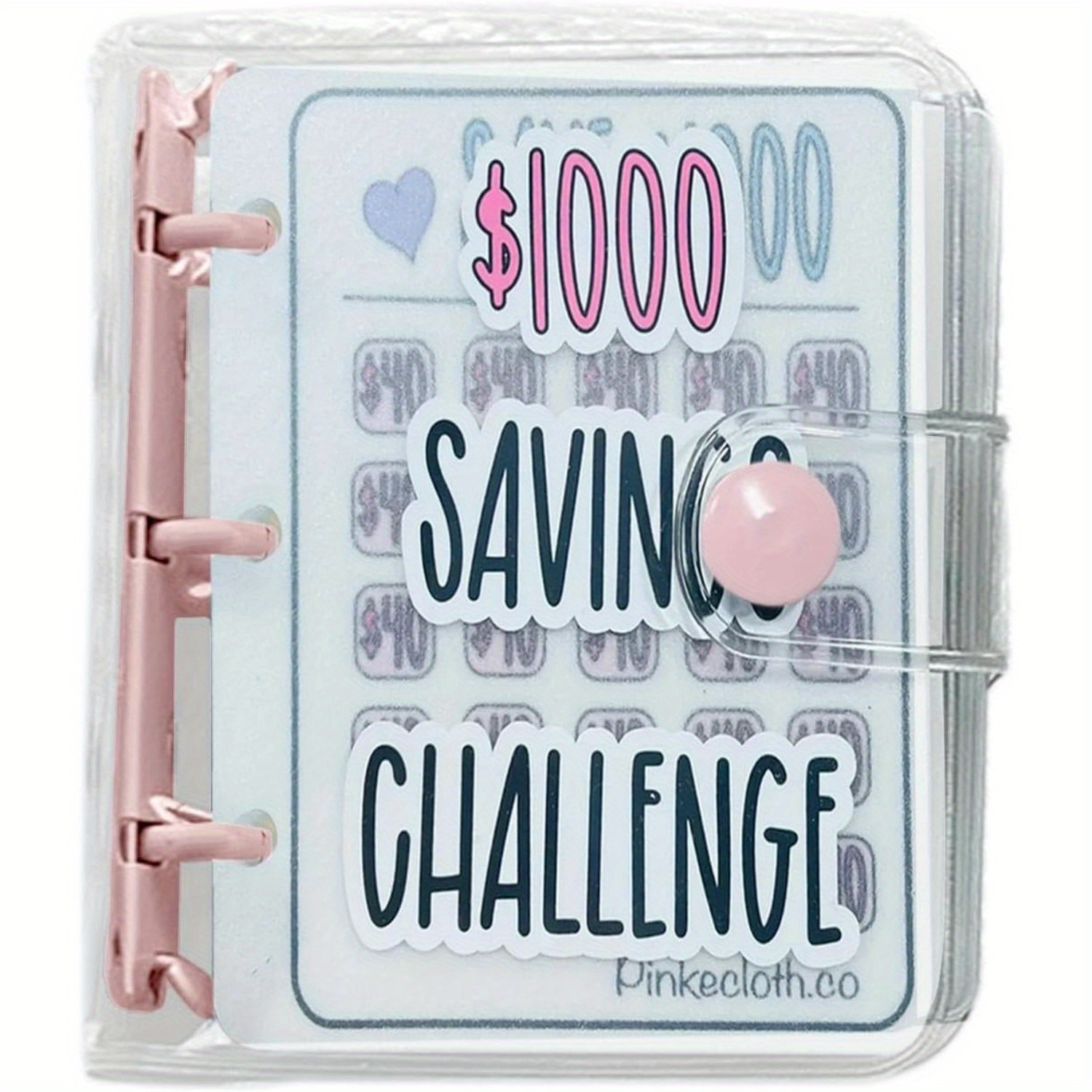 1000 Savings Challenge Binder Mini Money Saving Binder - Temu