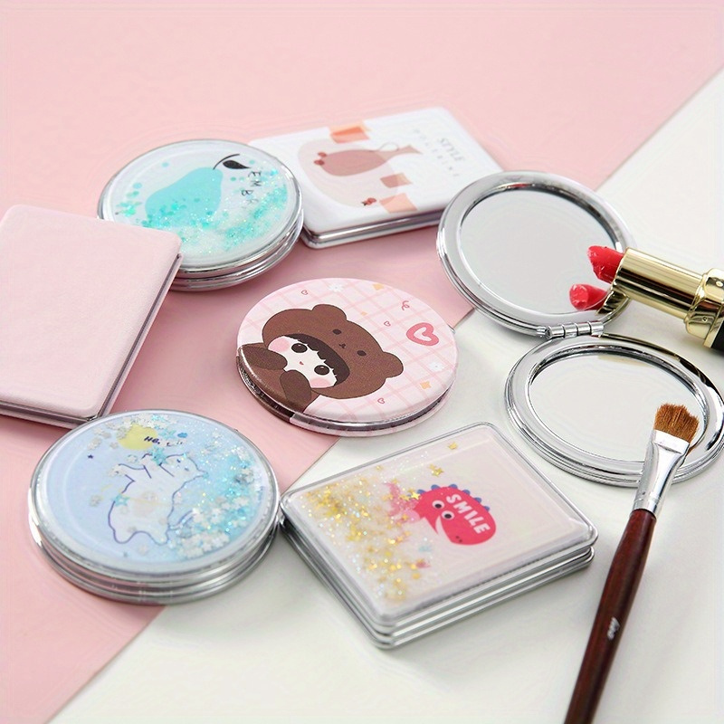 3 / 2 / 1Pcs Korean Fashion Cute Mini Cartoon Small Mirror