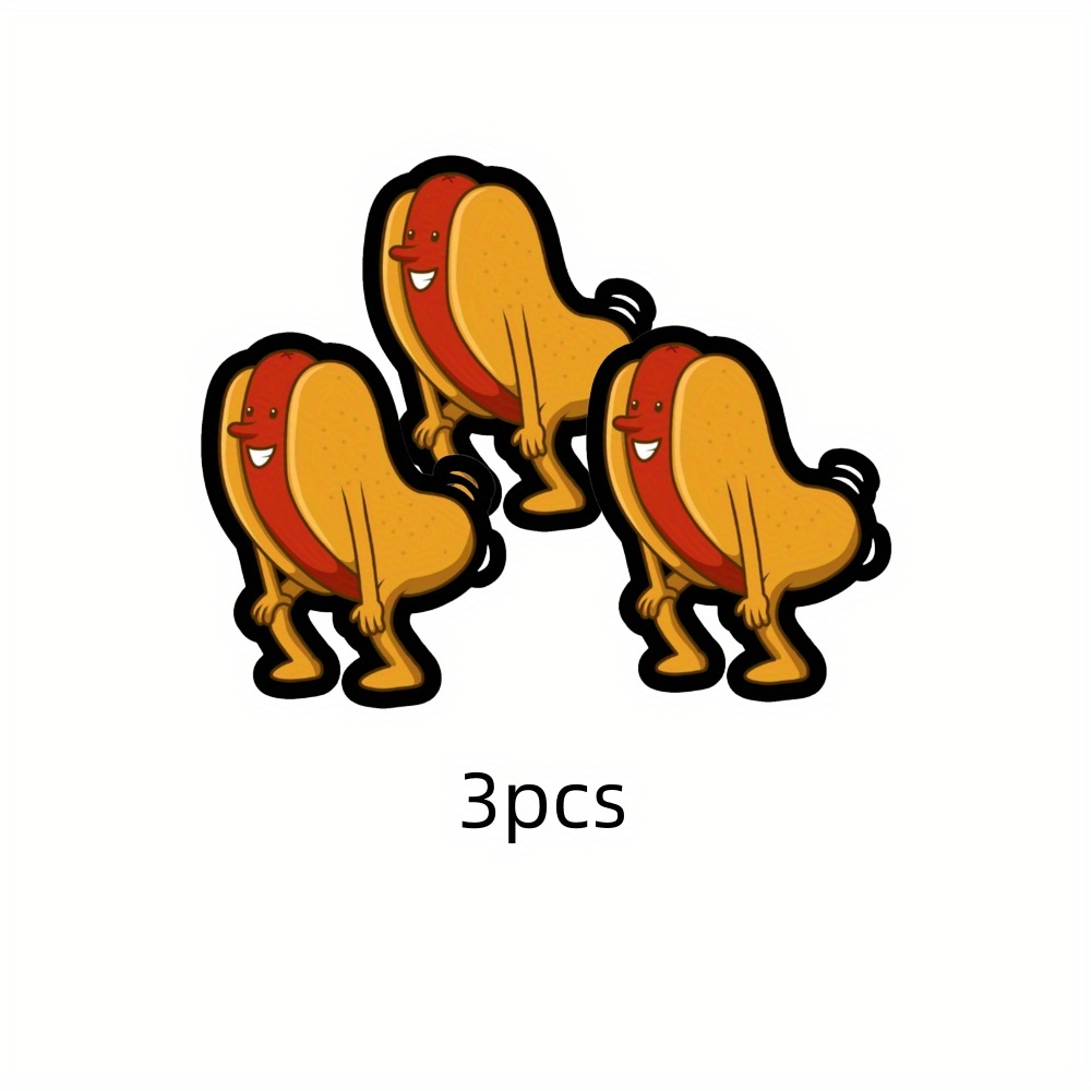 Dancing Hotdog Funny Hot Dog Sticker Decal For Car Laptop - Temu