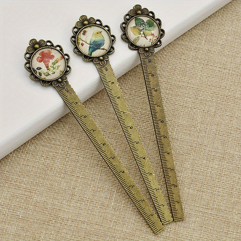 

Vintage Floral & Sewing Ruler - Multifunctional, Tan Color For Crafting And Knitting