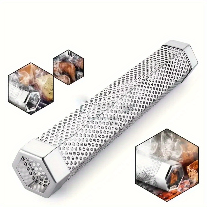 Stainless Steel BBQ Grill Smoker Box Tube For Wood Pellet Grill