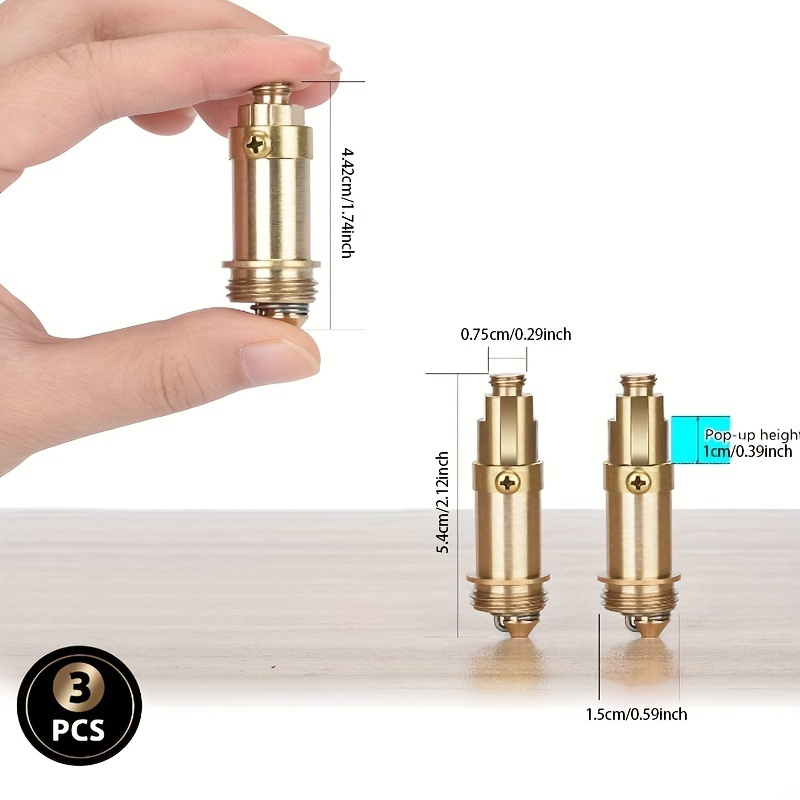 3 Piezas Pop Up Click Clack Lavabo Lavabo Reemplazo De Tapón De Baño, Tapón  Ranurado De Resorte Interno Para Desagüe De Desagüe, Perno Para La Mayoría