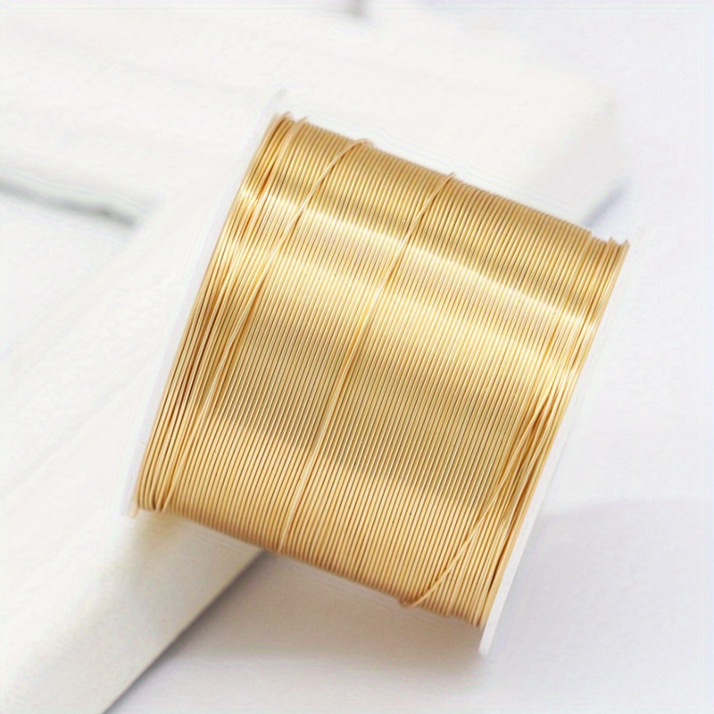14k Real Gold Plated Copper Wire For Diy Handmade Jewelry - Temu