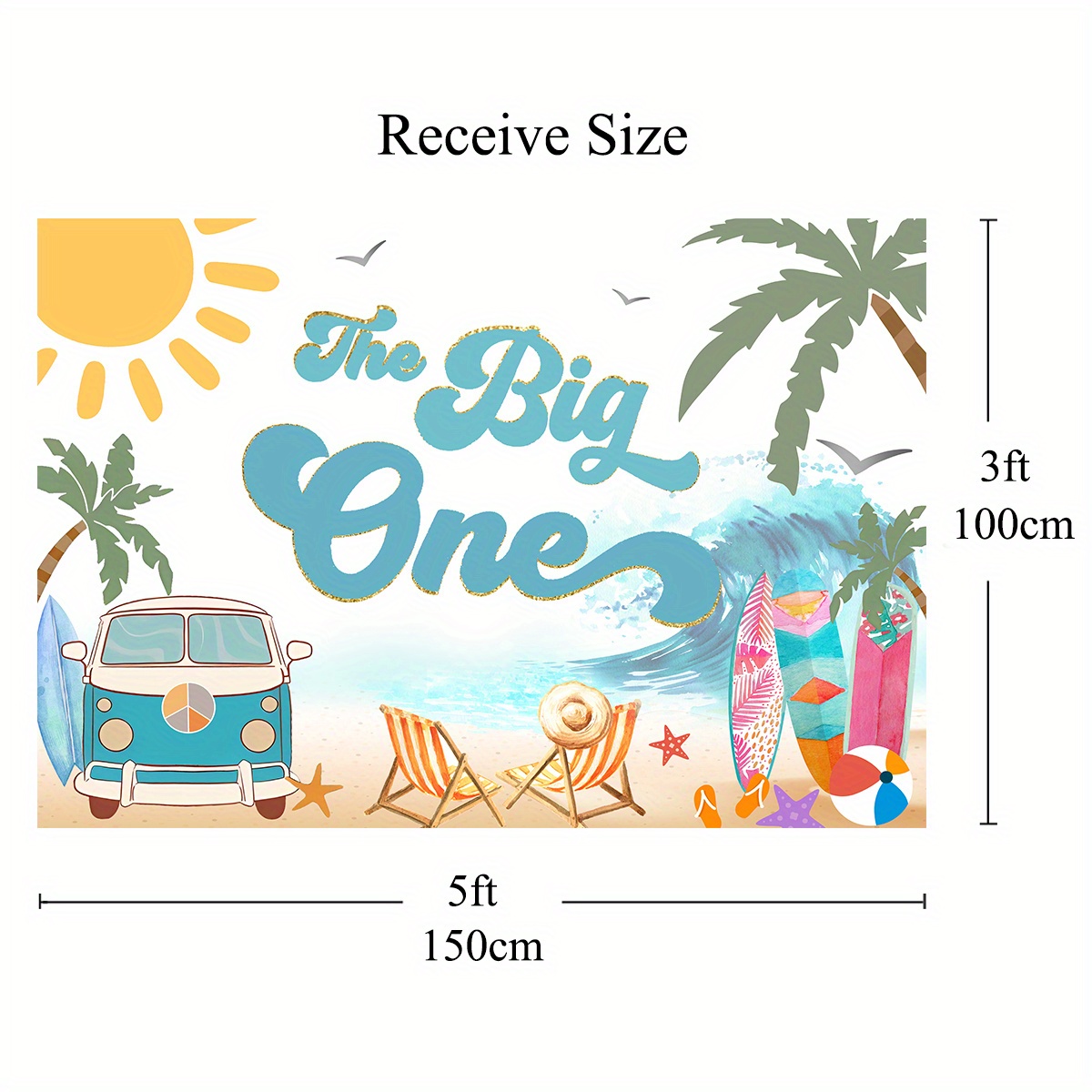 The Big One Surfing 1st Birthday Backdrop Perfect For Boys - Temu