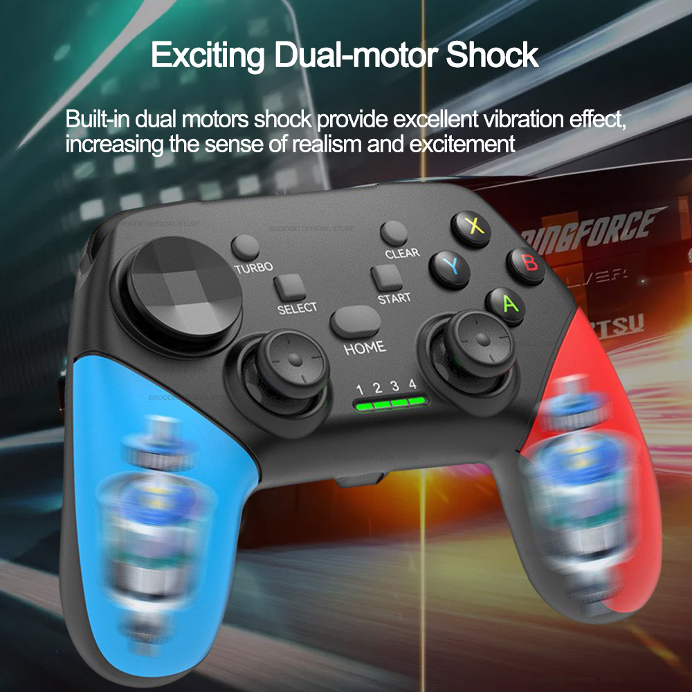 2PCS Bluetooth 2.4G Wireless Controller For Nintendo Switch Pro PC