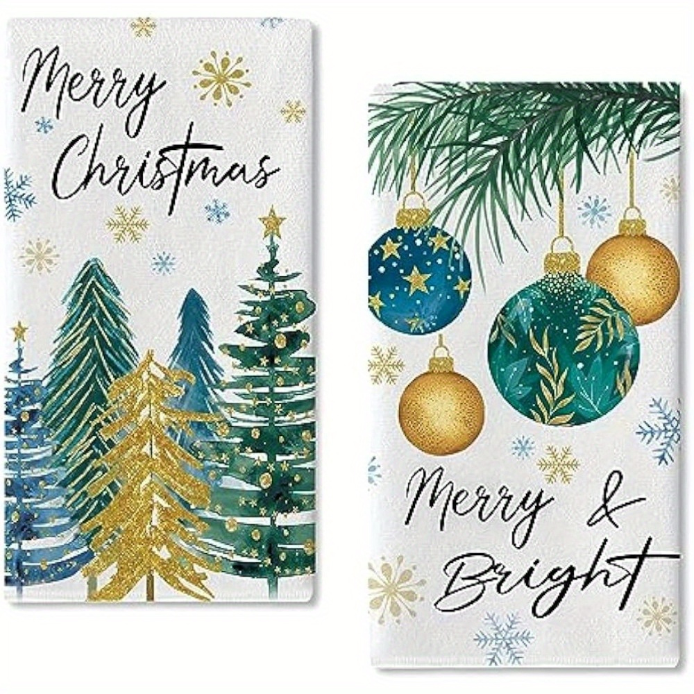 Hand Towels Christmas Theme Kitchen Dish Towel Christmas - Temu