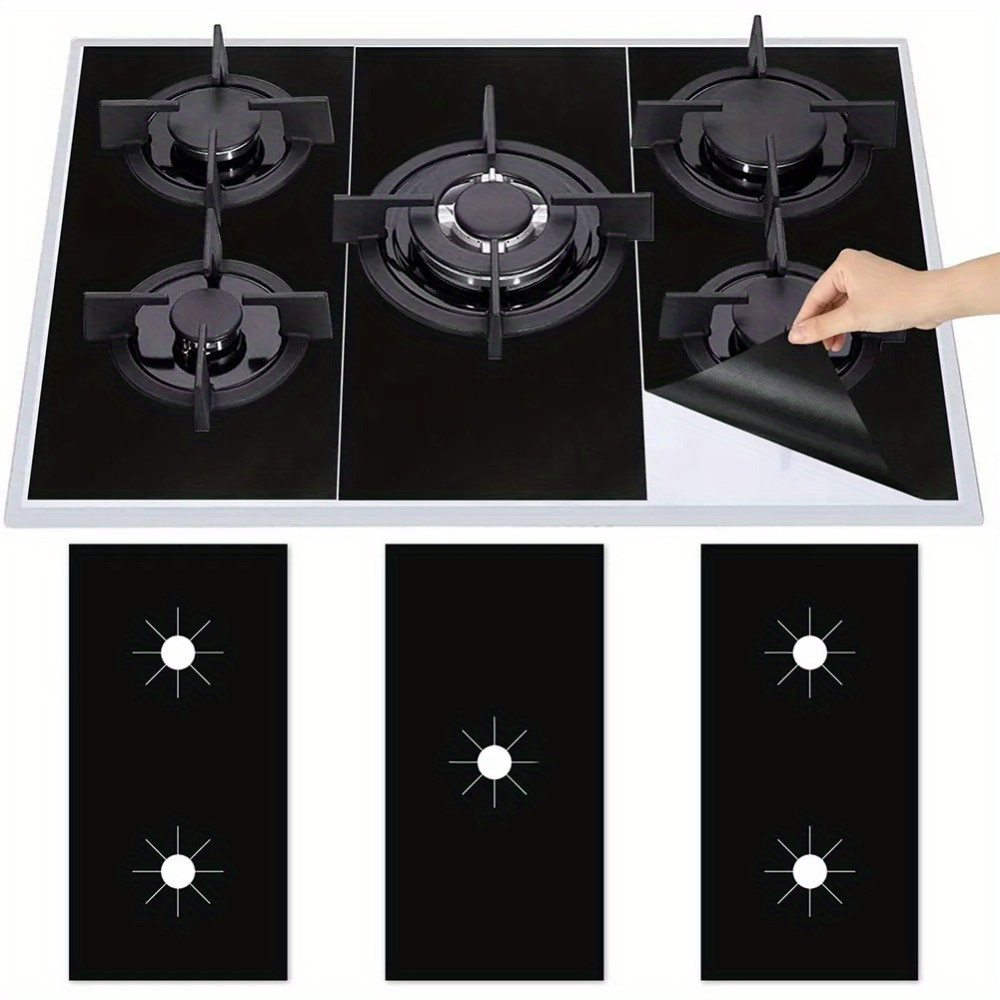8 Pack Reusable Stove Burner Covers- Gas Range Protectors, Non-stick Stove  Top Burner Cover-Size 10.6x 10.6-Double Thickness 0.2mm, Cuttable,  Heat-resistant, Dishwasher Safe 