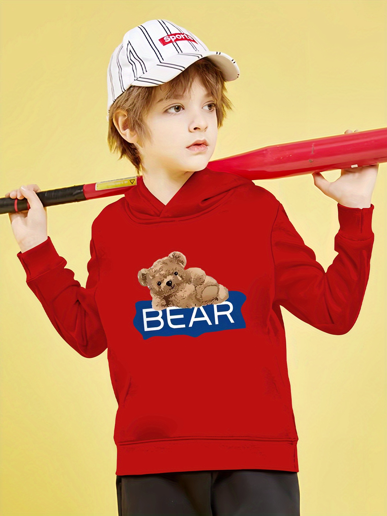 Red teddy bear discount hoodie