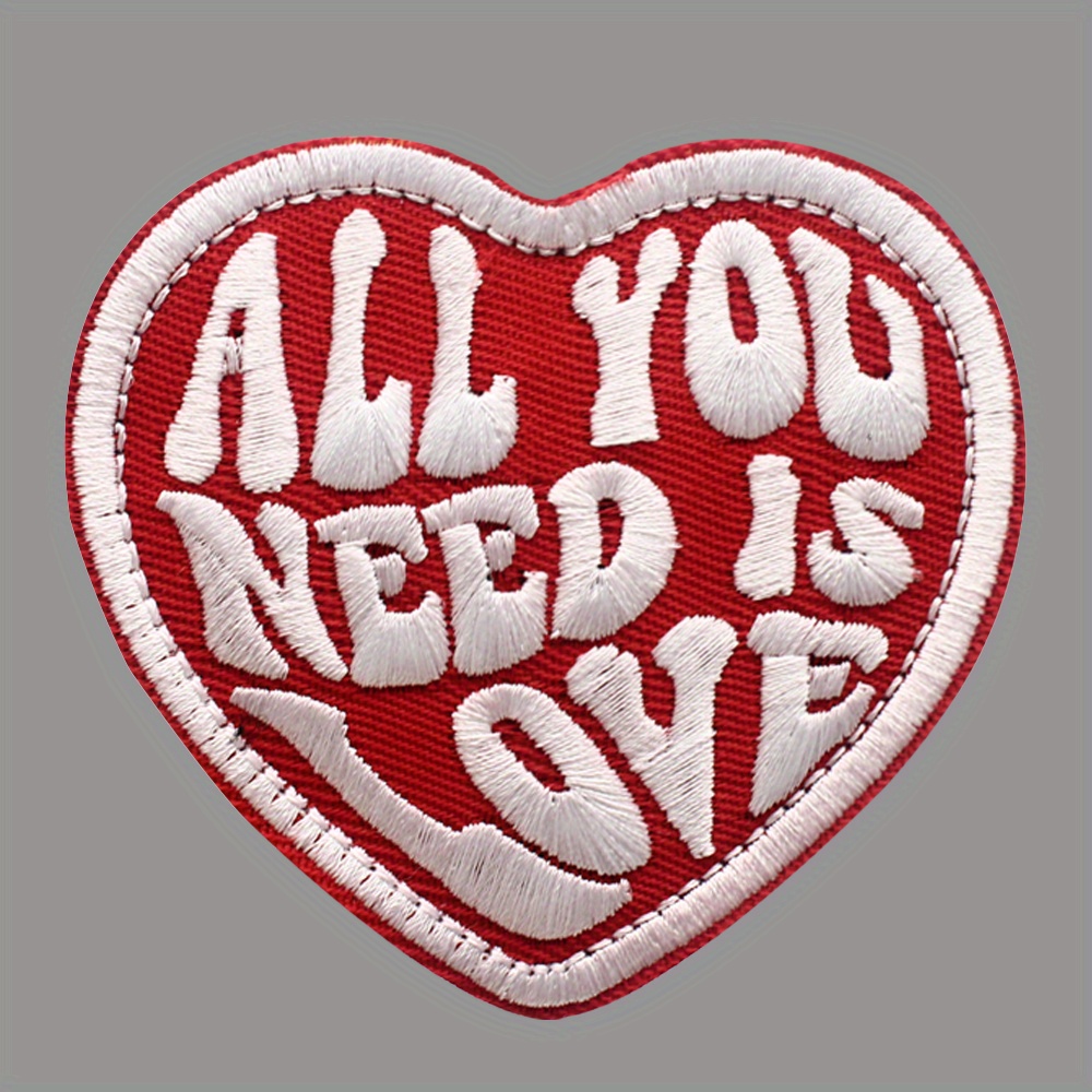 Need Love Pattern Patches Hook Loop Funny Patch Embroidery - Temu