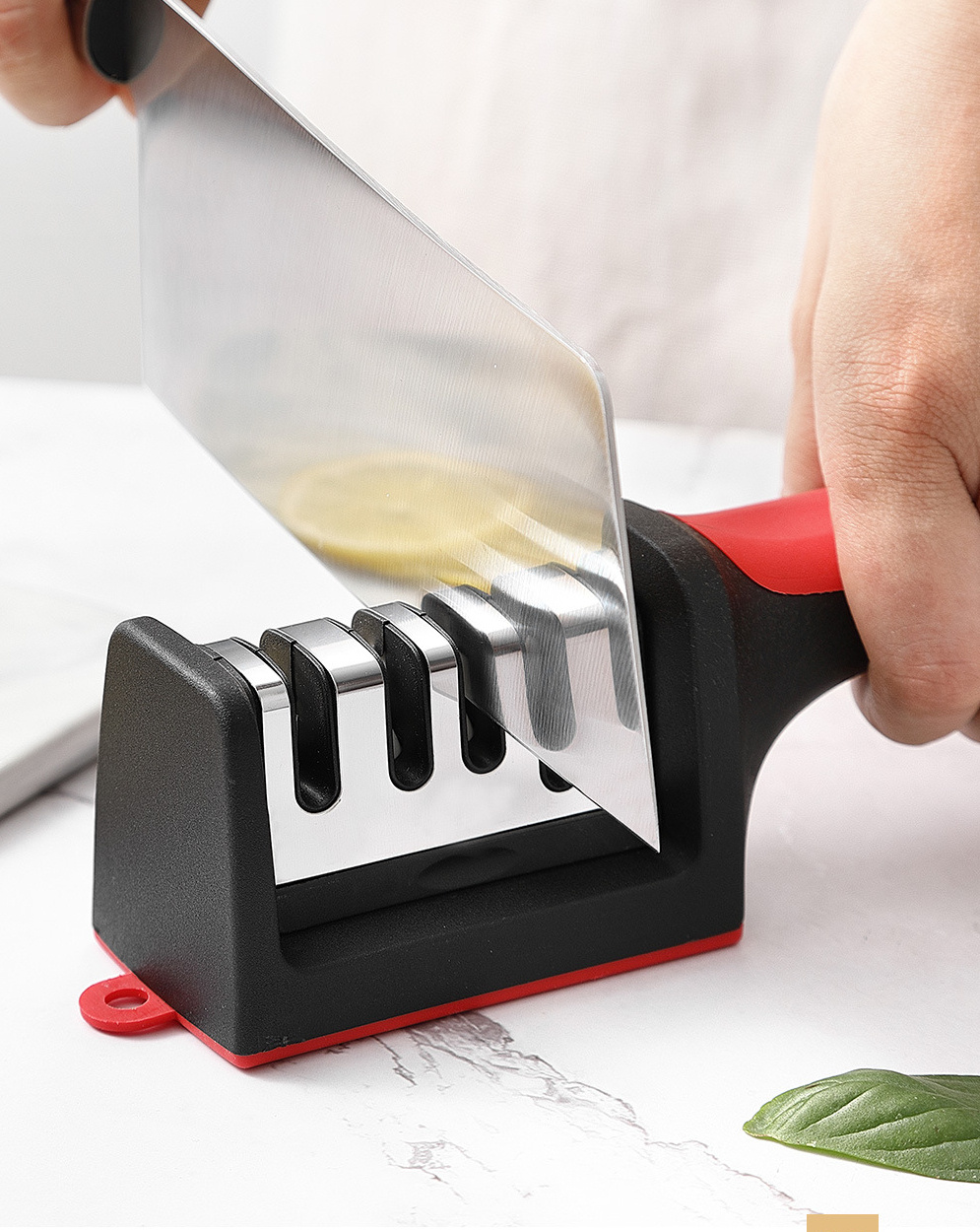 Household Sharpener Sharpening Stone Kitchen Small Tool Multi-functional  Handheld Quick Three-stage Sharpening Tool - Temu