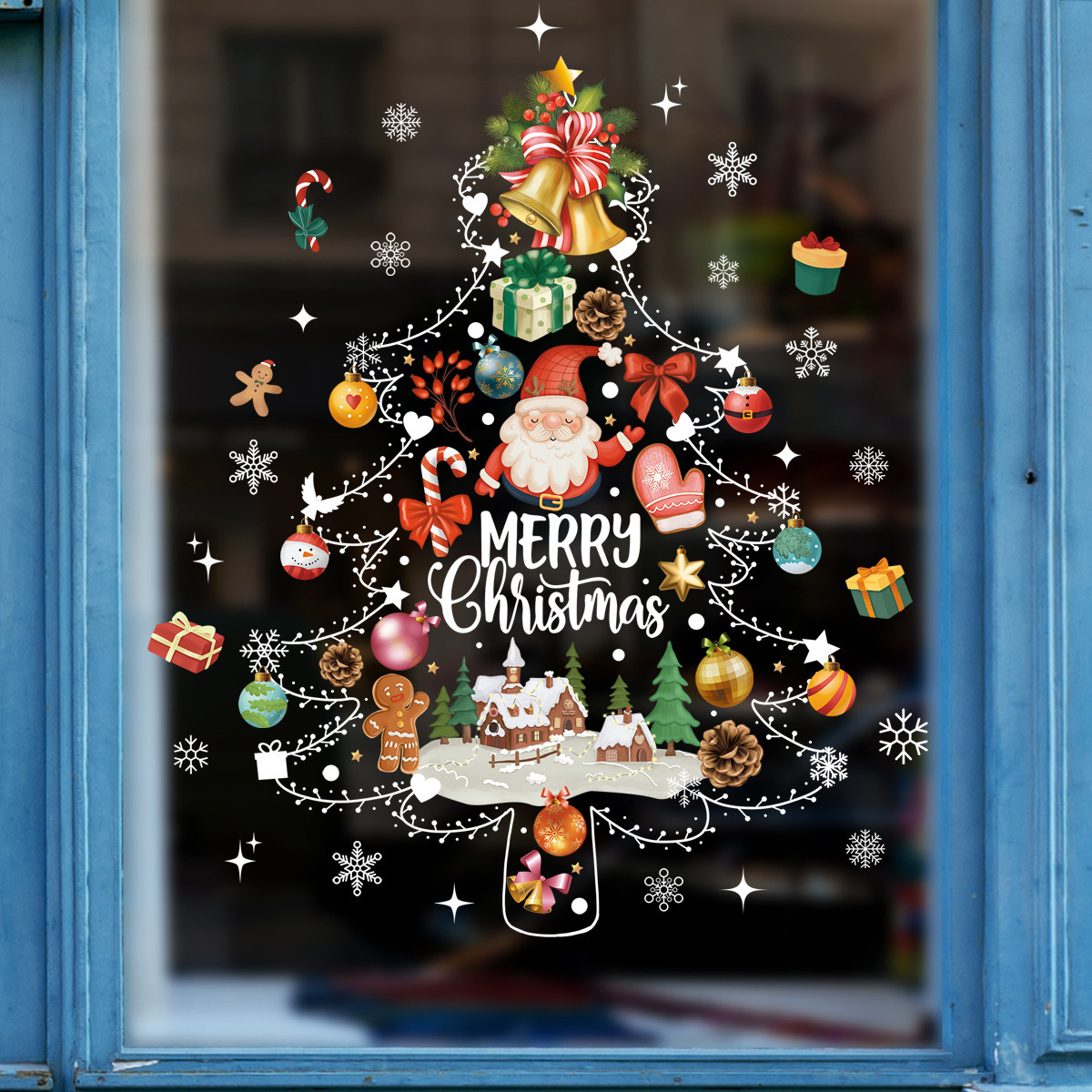 Christmas Decorations Snowflake Stickers Glass Display - Temu