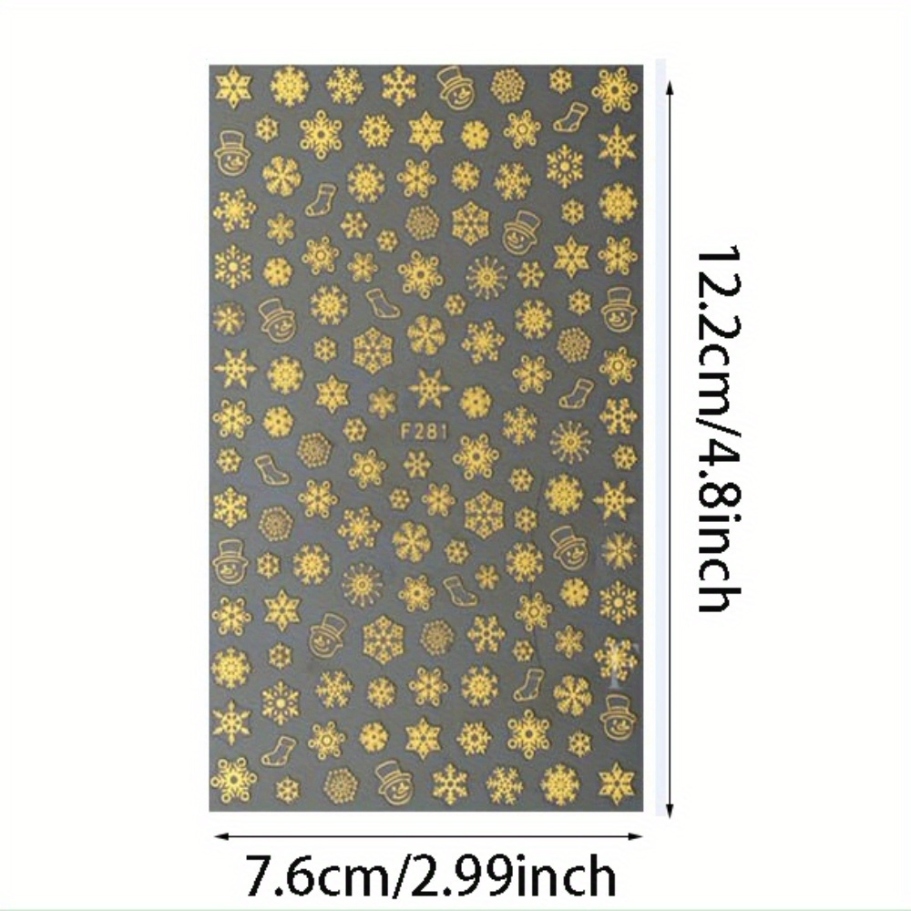 Gold Holographic Snowflake Stickers