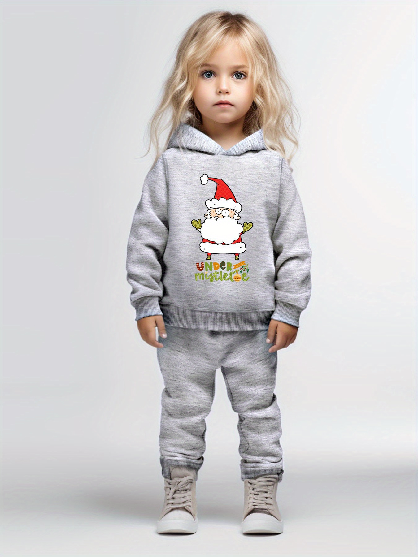 Boy's Christmas Style Outfit Hoodie Jogger Pants Set Kid's - Temu