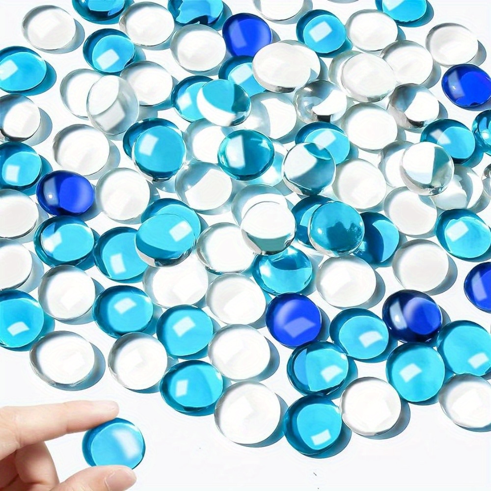 30pcs Round Marbles Beads Colored Glass Marbles Children Glass Balls Playthings Small Colored marbles, Size: 1.6X1.6cm