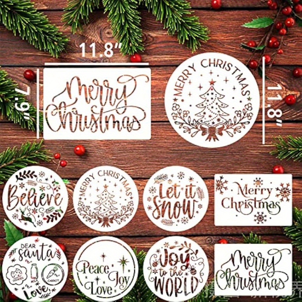 Christmas Stencils 12” Xmas Stencil for Wood Christmas Stencil for Painting  Holiday Stencils Merry Christmas Believe Drawing Templates Half Round  Stencil for Door Hanger Porch Wreath Home Decor - Yahoo Shopping
