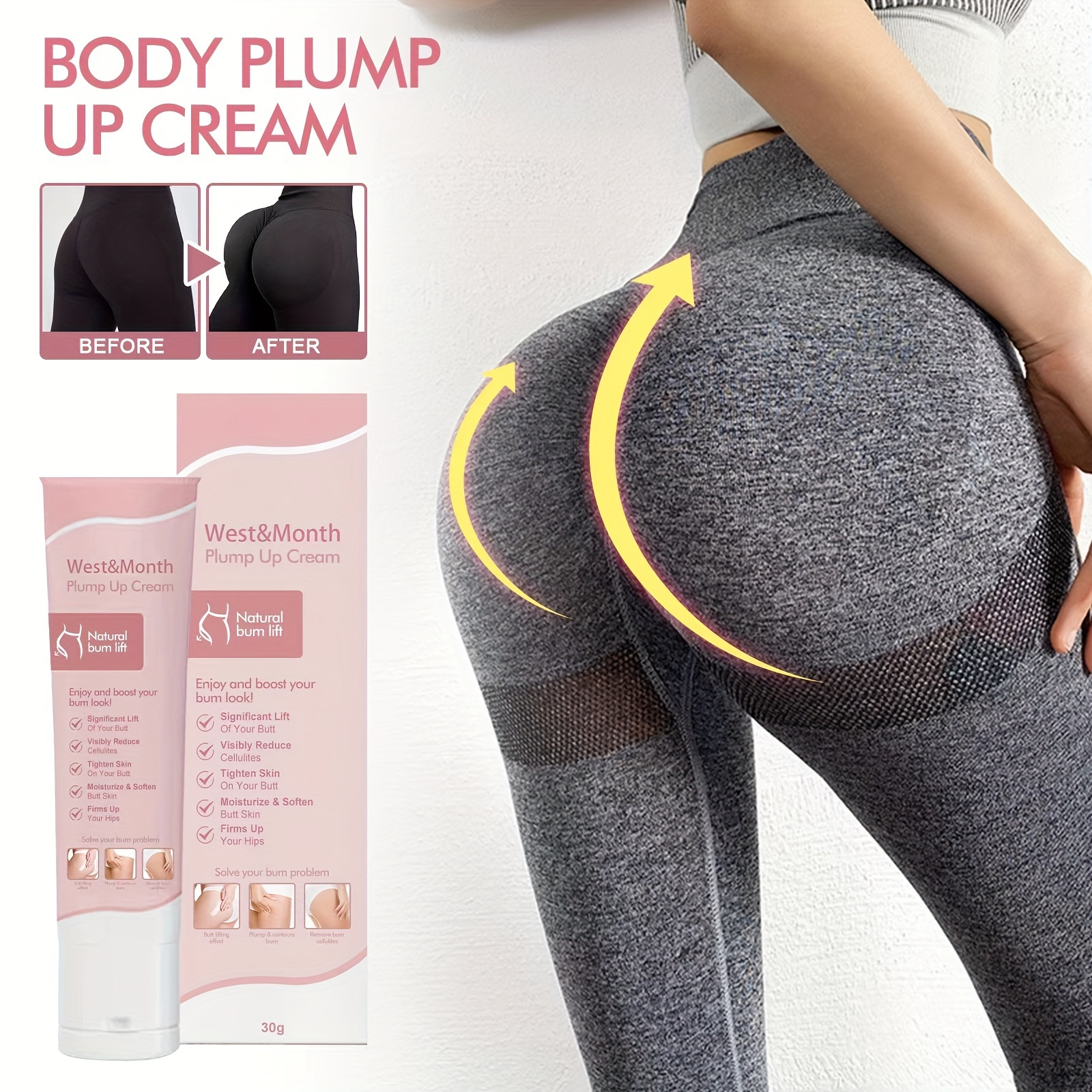 1.06oz Plump Up Cream Butt Improvement Elasticity Cream, Butt Skincare  Cream, Body Cream, Skincare Cream, Firming, Enhancing Your Curve Natural  Hip Li