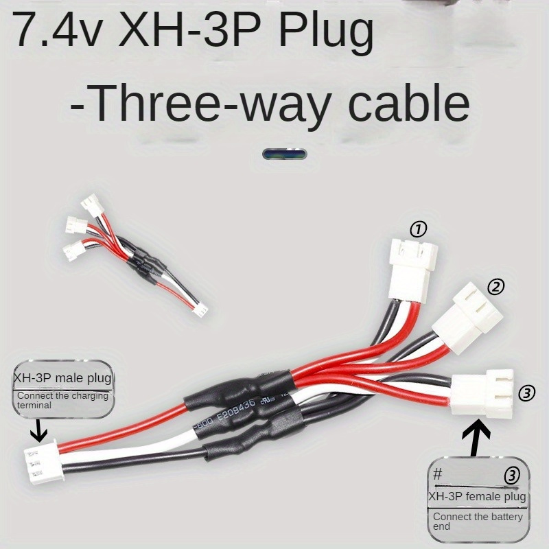7.4V 800mAh Câble De Charge USB Avec Connecteur XH 3P Pour - Temu Canada