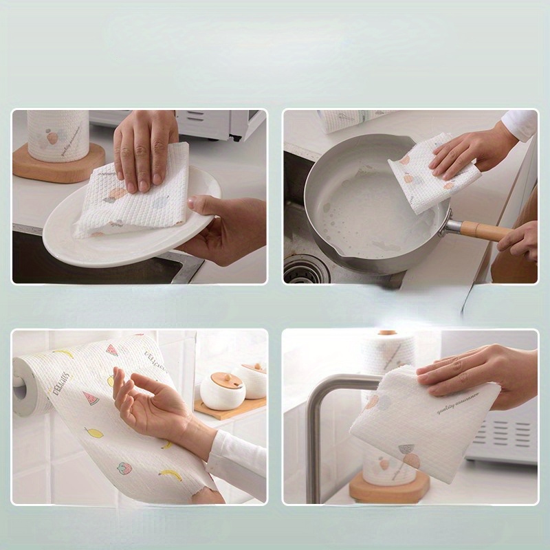 Dry And Wet Lazy Dishcloth Disposable Special Paper For - Temu