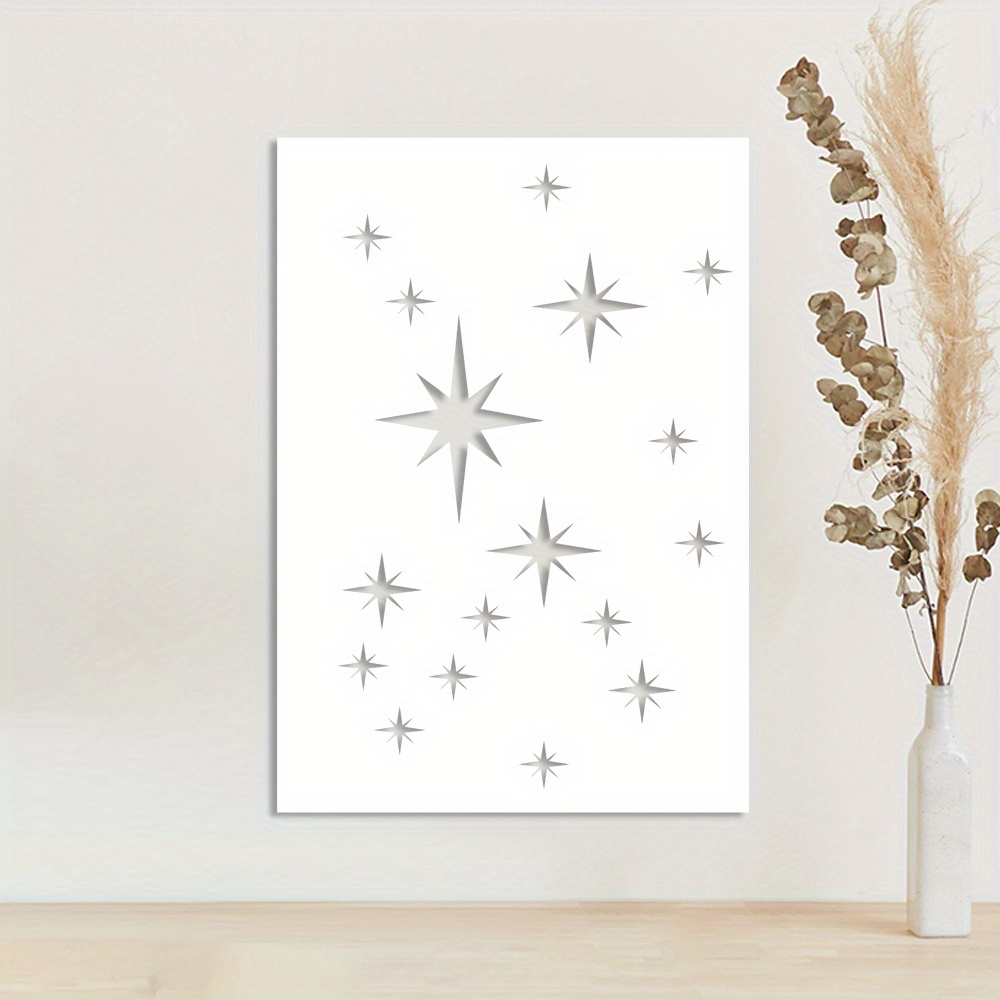 Large Twinkle Star Stencil - Reusable Stars Stencil for Painting on Wall,  Wood, Canvas, Tile, Fabric and Furniture - DIY Art and Home Decor (Twinkle  Star 12x12) : : Home