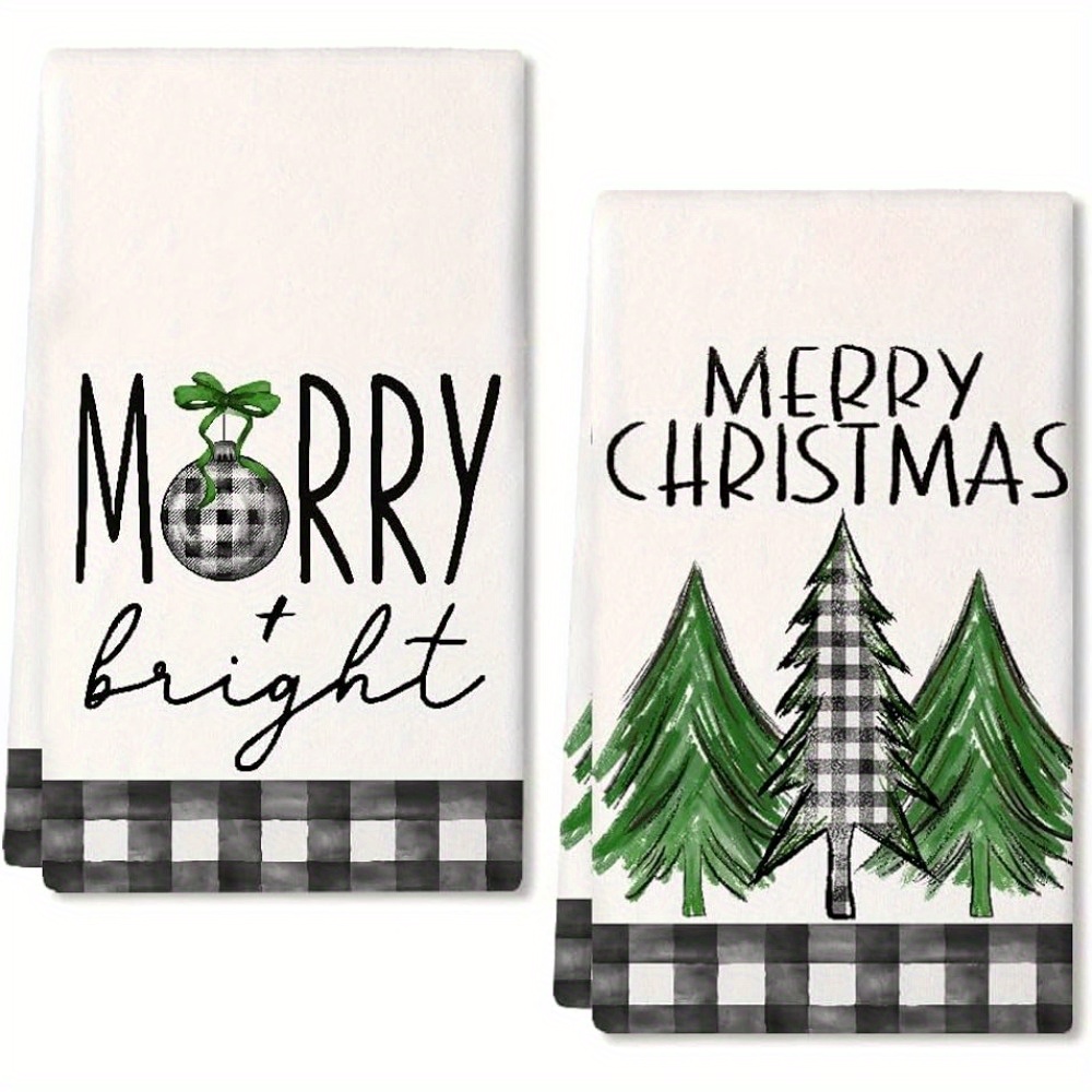 Hand Towels, Christmas Kitchen Towels, Buffalo Check Plaid Dish Cloth,  Winter Truck Hand Towels, Farmhouse Tea Towels, Housewarming Gifts,  Christmas Decorations For Kitchen Holiday Xmas, Christmas Decor - Temu