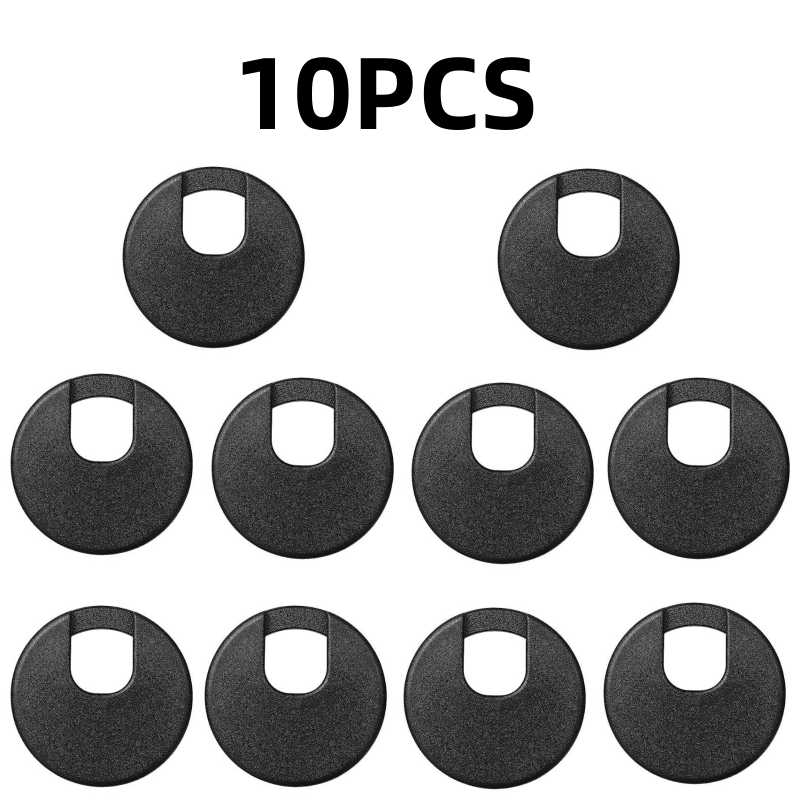 Pasacables de escritorio de 2 pulgadas (50 mm), paquete de 5 cubiertas de  orificio para cables de plástico ABS negro para colocar cables y cables a