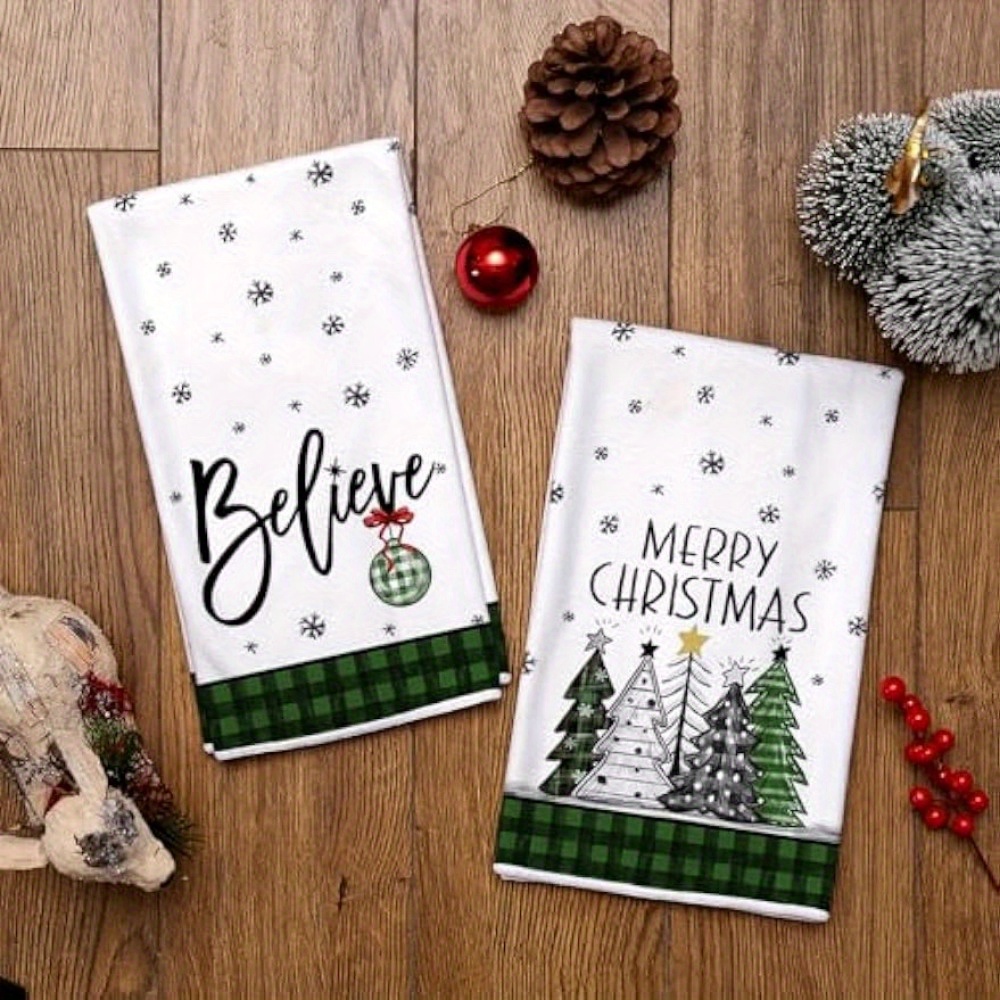 Christmas Kitchen Towels, Buffalo Plaid Christmas Tree Printed Towel Dish  Towels, Seasonal Winter Christmas Decor, Dining Table Decor, Kitchen  Supplies, Home Decoration, Gift - Temu