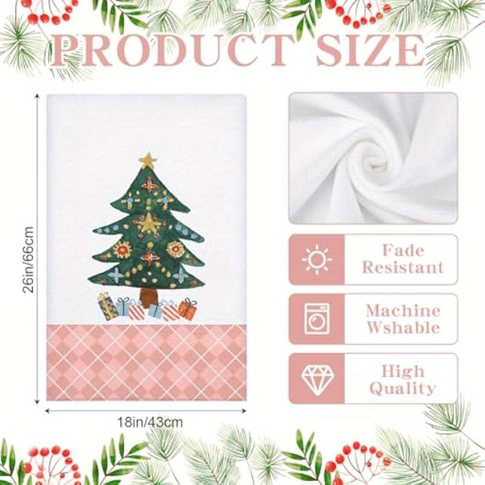 Kitchen Towels Trees Christmas Kitchen Towels Dish Towels - Temu