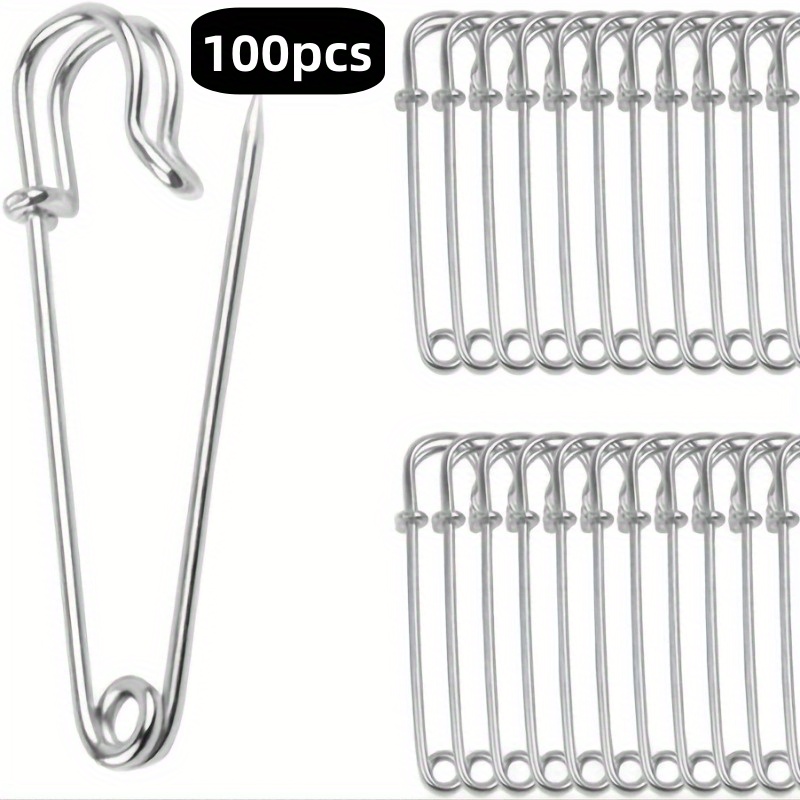 250 Pack Safety Pins by Luxurecourt 4 Assorted Sizes of Durable Silver Small  and Large Safety Pins Bulk Rust-Resistant Nickel Plated Steel Sharp Edge Safety  Pins for Clothes Sewing Arts & Craft