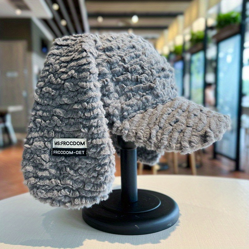 Cartoon Plush Hat Autumn Winter EarFlaps Hat Cute Warm Cap