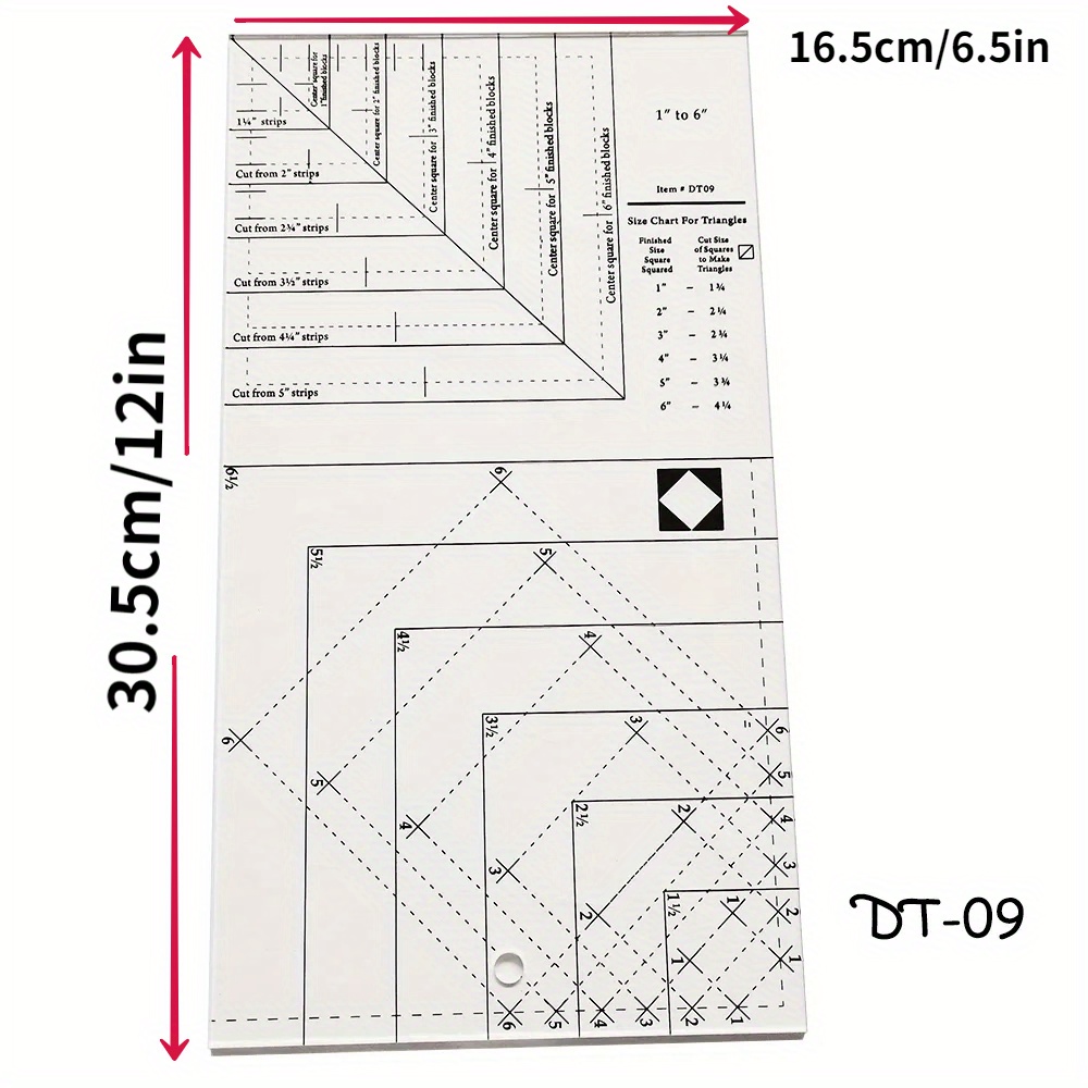 Quilting Ruler Quilting Templates Square Moon Ruler Set Quilting Tool  #RL-BC04