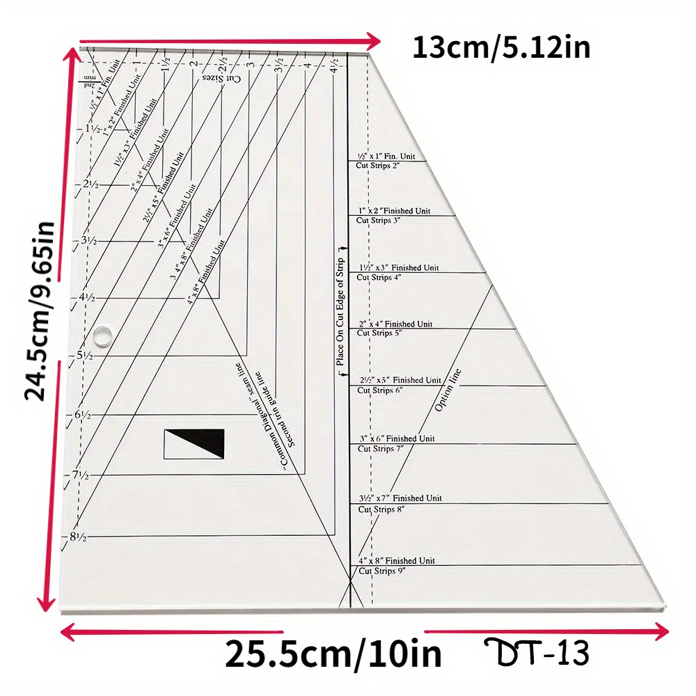 1/2pcs 15cm Quilting Patchwork Ruler Fabric Cloth Cutting Ruler