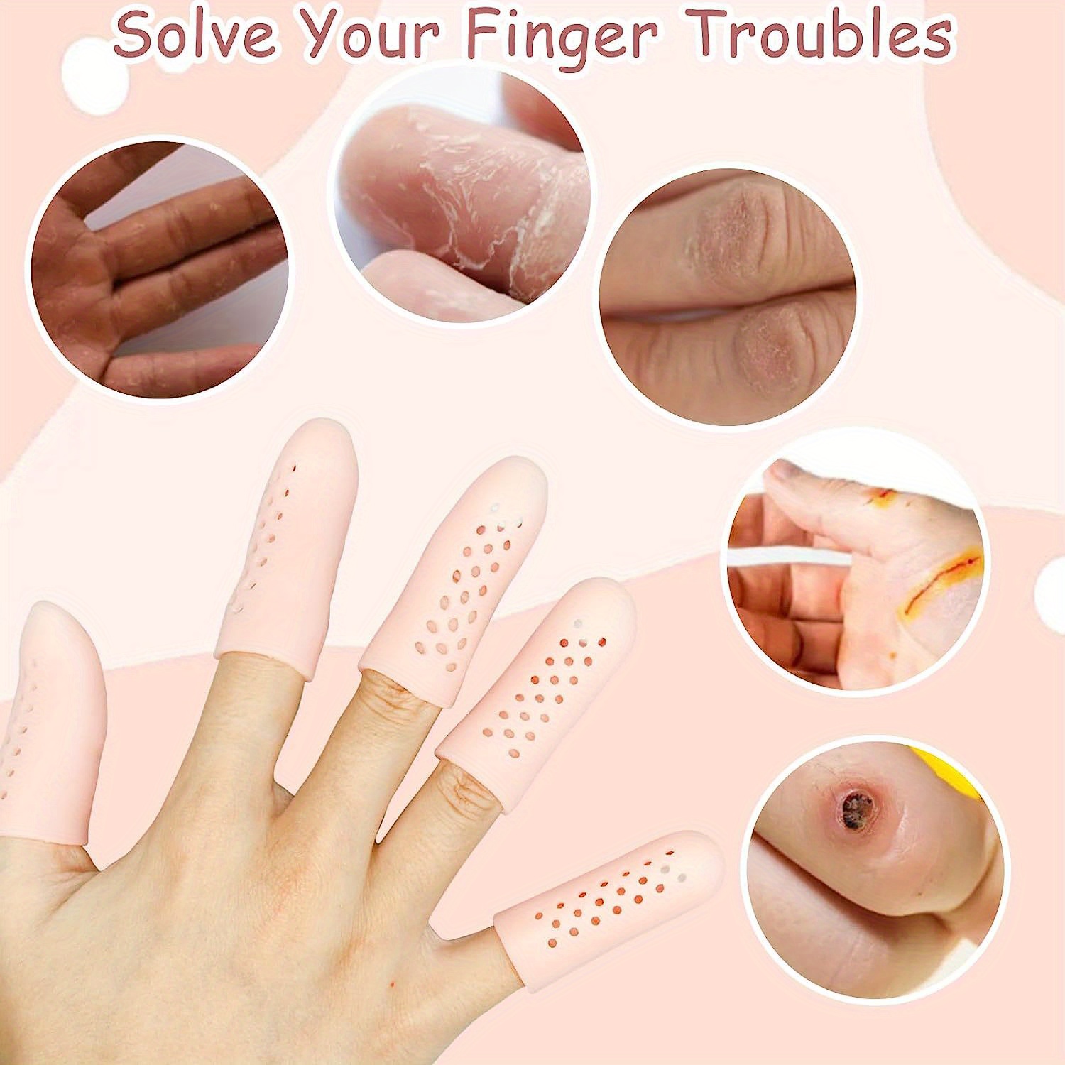 Gel Finger Cots Finger Protectors Silicone Finger Gloves - Temu