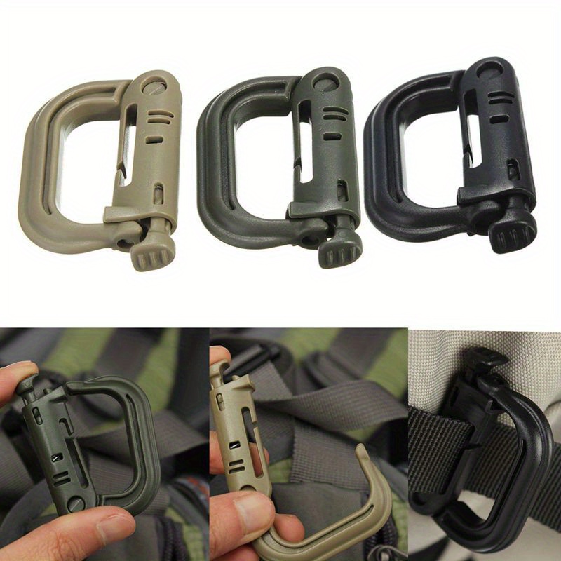 10pcs Webbing Buckle Clip, Bidirectional Detachable Backpack Accessories  For Outdoor Camping Hiking