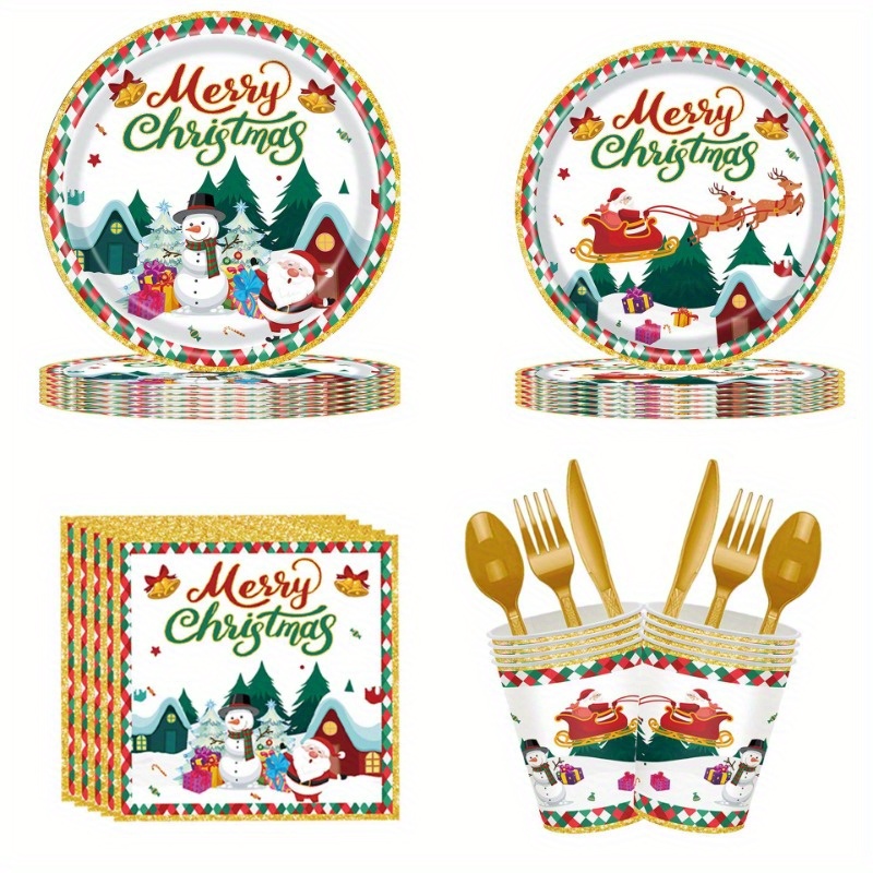 Paper Plates Paper Cups Christmas Decorations - Temu