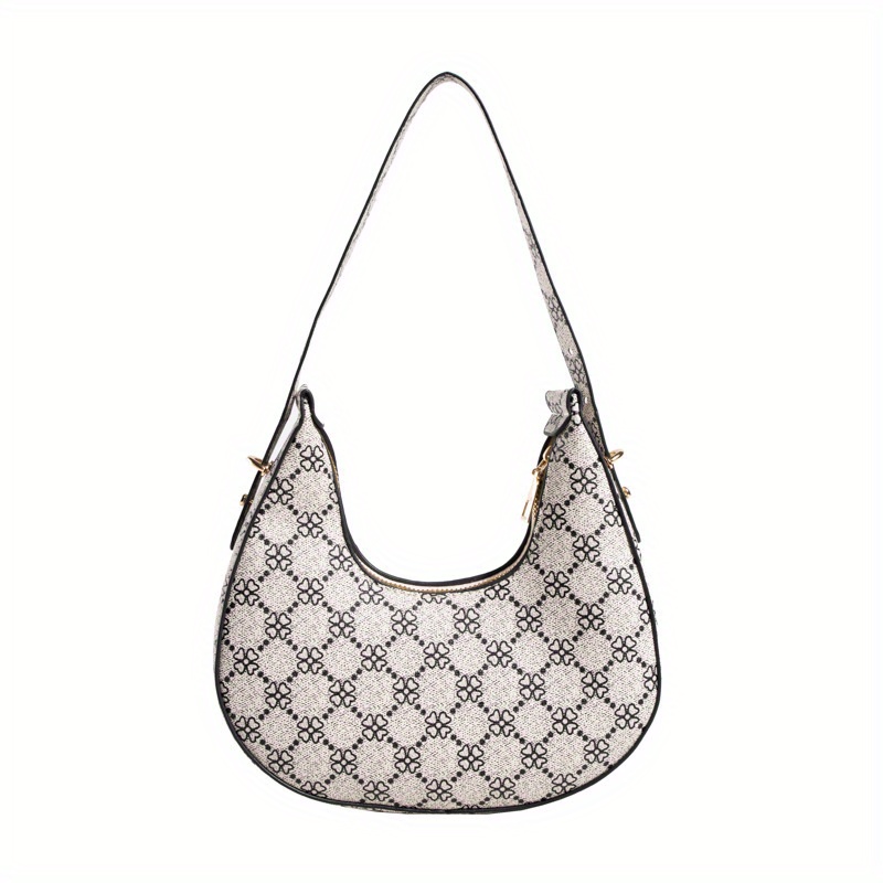 Fashion Quilted Crescent Bag, Trendy Pu Shoulder Hobo Bag, Women's Stylish  Handbag & Tote Purse - Temu