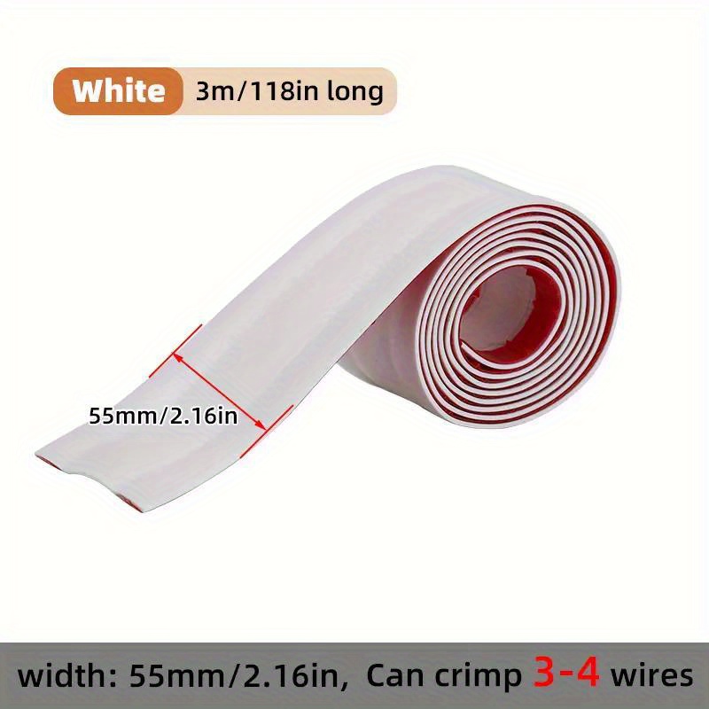 1M Floor Cord Cover Self-Adhesive Floor Cable Cover Extension