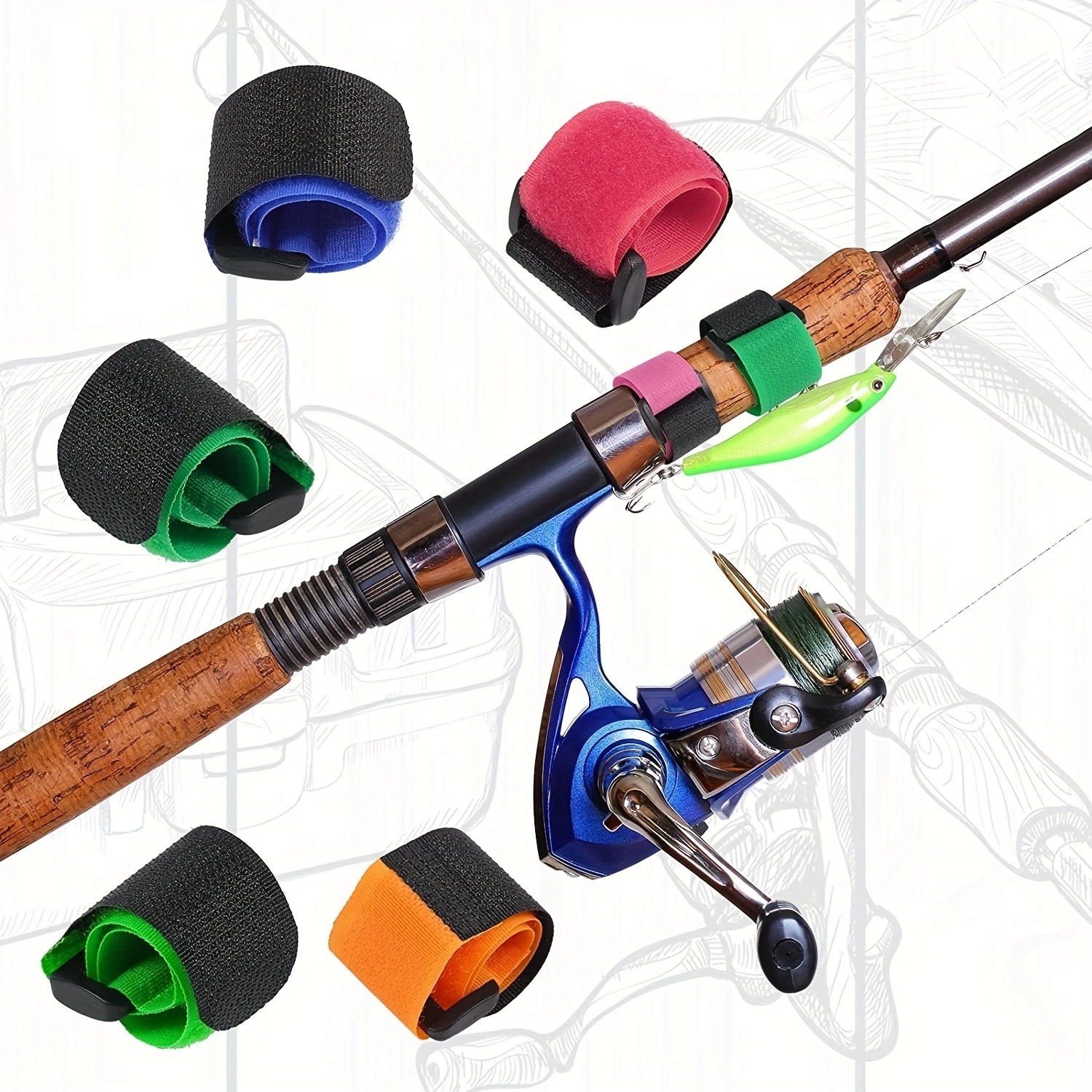 9/12 in 1 Fishing Rod Set Lid Woven Net Rod Protection Rod - Temu
