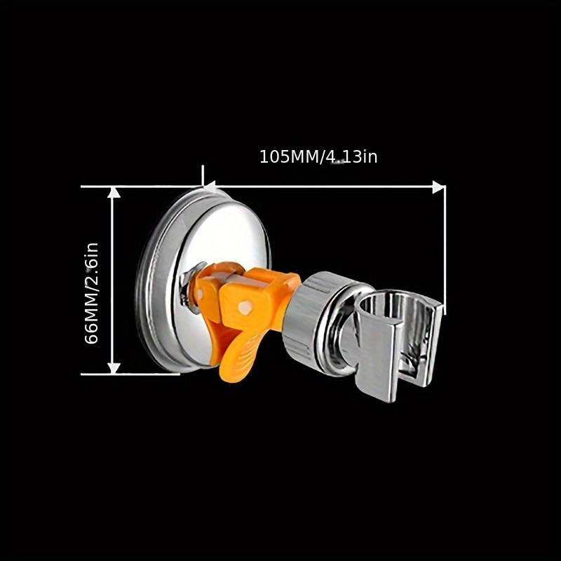 Estante de ducha integrado con ventosa, soporte de cabezal de ducha  ajustable con ventosa reubicable, soporte de cabezal de ducha sin taladro,  soporte