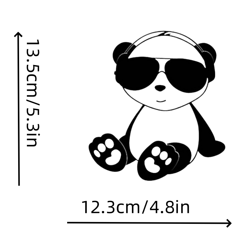 1 Pieza Vinilo Adhesivo Pared Patrón Panda Dibujos Animados - Temu