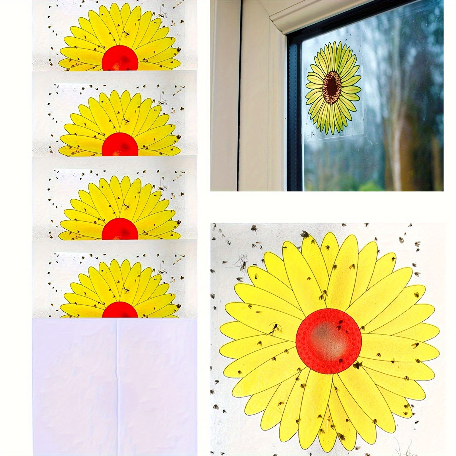 Sticky Insect Window Flower Transparent Sticky Insect Board Fly Trap Fly  Board Fly Sticker Fly Trap Fruit Fly Sticker Adhesive Repair Fly Paper -  Temu