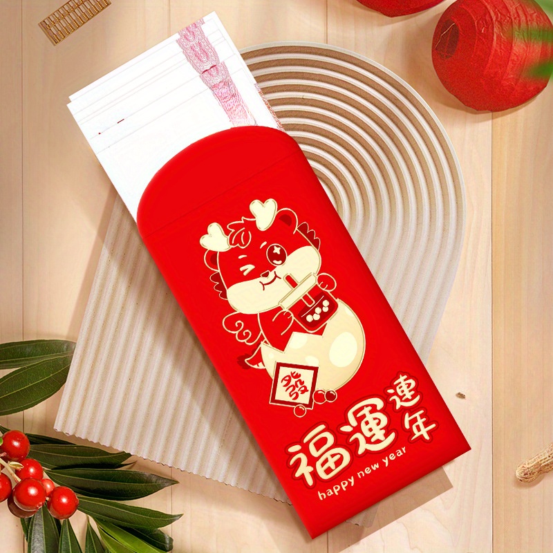 Premium Vector  Chinese new year 2024 year of the dragon money envelope  red packet wit h cute dragon cartoon