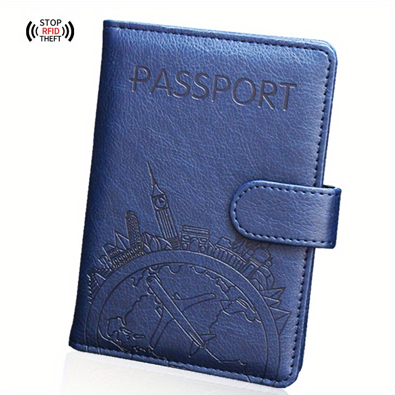Minimalist Pu Leather Travel Passport Holder, Ticket Holder - Temu